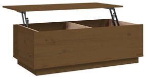 Mesa de centro 100x50x35 cm pinho maciço castanho mel