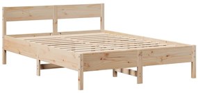 Cama sem colchão 140x190 cm madeira de pinho maciça