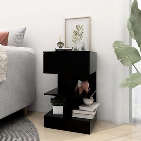 Mesas de cabeceira 2 pcs 40x35x65 cm preto