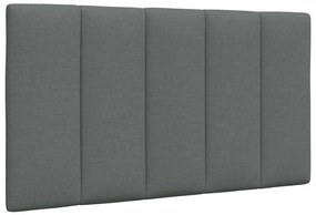Almofadão de cabeceira 90 cm tecido cinzento-escuro