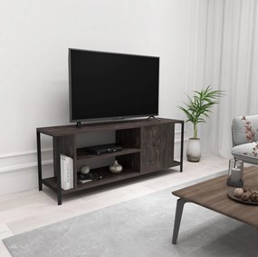 Móvel TV Bond – Castanho Escuro/Preto – 120 cm x 48 cm x 35 cm