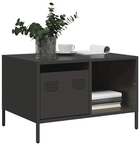Mesa de centro 68,5x50x43,5 cm aço laminado a frio preto