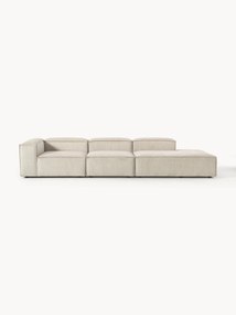 Chaise longue modular XL em bombazina Lennon