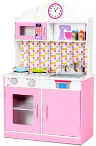 Cozinha Infantil Brinquedo de Cozinha para Crianças 60 x 30 x 94 cm Rosa