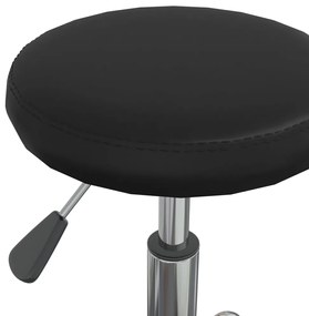 Cadeira de jantar couro artificial preto