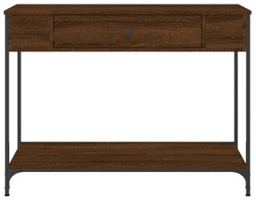 Mesa consola 100x34,5x75 cm derivados madeira carvalho castanho