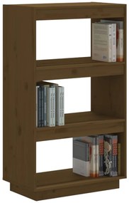Estante/divisória 60x35x103 cm pinho maciço castanho mel