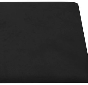 Painel de parede 12 pcs 90x15 cm veludo 1,62 m² preto