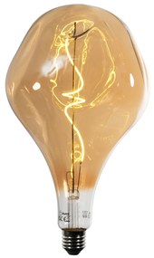 Lâmpada LED E27 regulável com filamento espiral PS160 dourada espelhada 6W 100 lm 1800K