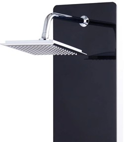 Coluna de duche em vidro 25x44,6x130 cm preto