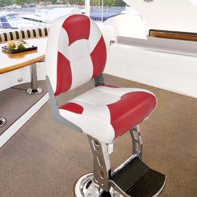 Banco de barco com baixo custo dobrável com enchimento de esponja Assento universal 44 x 53 x 54 cm vermelho