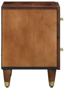 Cômodas de cabeceira 2 pcs 40x33,5x46 cm Madeira de Mangueira