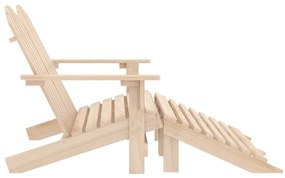 Cadeira de jardim e otomano Adirondack 2 lugares abeto