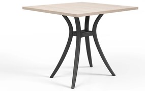 Pack de 6 mesas classic 70x70, Tampo Melamina 38mm - Estrutura Antracite Mr