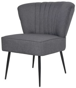 244096 vidaXL Cadeira de cocktail tecido cinzento-escuro