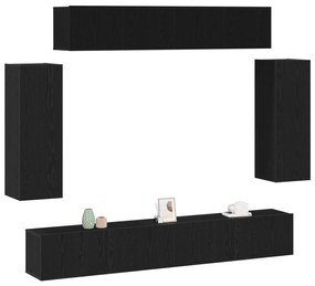 Conjunto de Cabinete de TV de 6 Peças - Madeira Engenheirada em Acabam