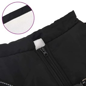 casaco para cães com arnês impermeável reflexivo preto 3XL