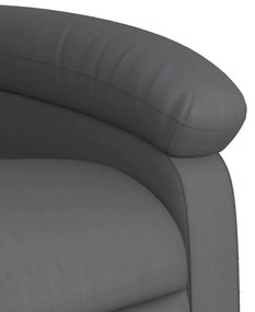 Poltrona reclinável couro artificial cinzento