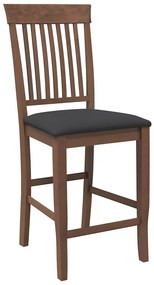 Bancos de bar com almofadões 2pcs madeira de seringueira maciça