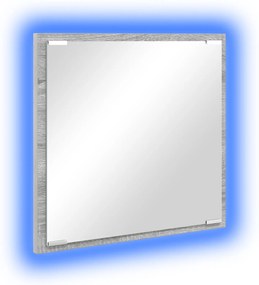 Espelho de Casa de Banho LED Cinza Sonoma 40x8.5x37 cm Madeira de Enge