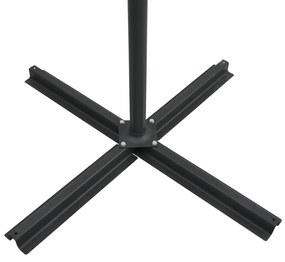 Guarda-sol cantilever c/ luzes LED e poste aço 250x250 cm areia
