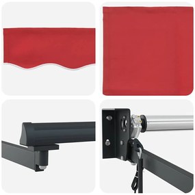 Toldo Retrátil Automático Vermelho 300 x 250 cm