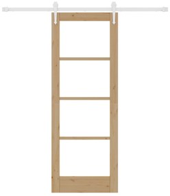 Porta Deslizante vidaXL com Conjunto de Ferragens 73.5x198.5 cm de Mad