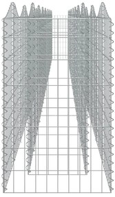 Canteiro elevado gabião arqueado 800x50x100cm ferro galvanizado