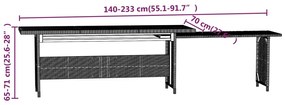 6 pcs conjunto lounge de jardim c/ almofadões vime PE cinzento
