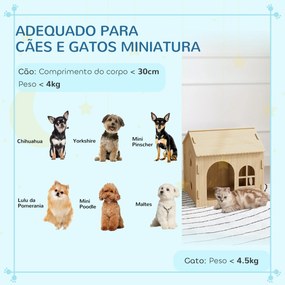 PawHut Casota para Cães Casa para Cães para Interior com Janelas Desen