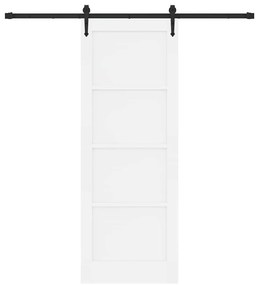 Porta Deslizante vidaXL com Conjunto de Hardware Branca 78x211 cm Made