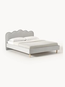 Upholstered Bed Romy with Wavy Headboard