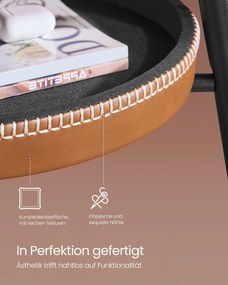 Mesa de bar 70 x 70 x 91 cm da coleção EKHO com espaço de arrumação castanho cinza-castanho caramelo