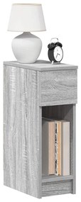vidaXL Mesa de cabeceira com gaveta 20x36x60 cm cinzento sonoma