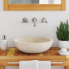 Lavatório 40x12 cm mármore creme