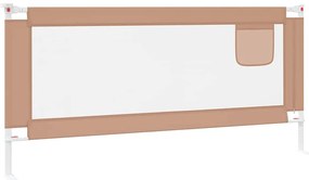 Barra segur. p/ cama infantil tecido 200x25cm cinza-acastanhado