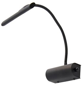 Candeeiro de parede design preto 18,5 cm com LED e dimmer - Tableau