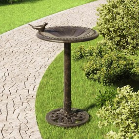vidaXL Banheira para pássaros de jardim plástico cor bronze