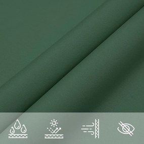 Para-sol vela tecido oxford triangular 5x5x5 m verde-escuro