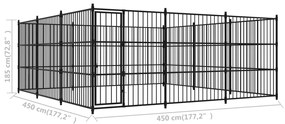 Canil de exterior 450x450x185 cm