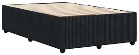 Estrutura de cama sem colchão 120x200 cm veludo preto