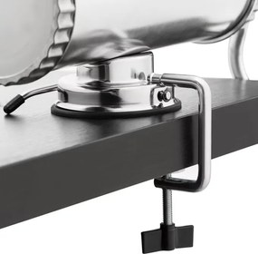 Enchidor manual de enchidos com suporte de sucção, capacidade de enchimento 2,5 l prateado