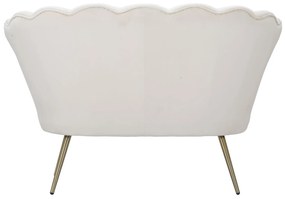 SOFÁ VIENNA 130X74X84 CM BRANCO E DOURADO