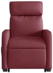 Poltrona de massagens reclin. elevatória tecido vermelho tinto