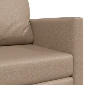 Sofá Cama 2 em 1 Cappuccino 124x71x78 cm Couro Sintético