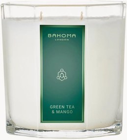 Vela perfumada artesanal de dois pavios White Collection (chá verde e manga)