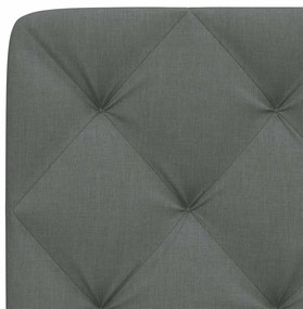Almofadão de cabeceira 120 cm tecido cinzento-escuro