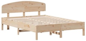 Cama sem colchão 140x200 cm madeira de pinho maciça