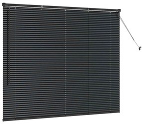 Persiana de Janela com cortinas Outros Manual Preto 80 x 130 cm Alumín