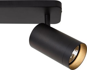 Candeeiro de Teto Moderno Preto 2 Luzes GU10 70mm - Jeana Luxe